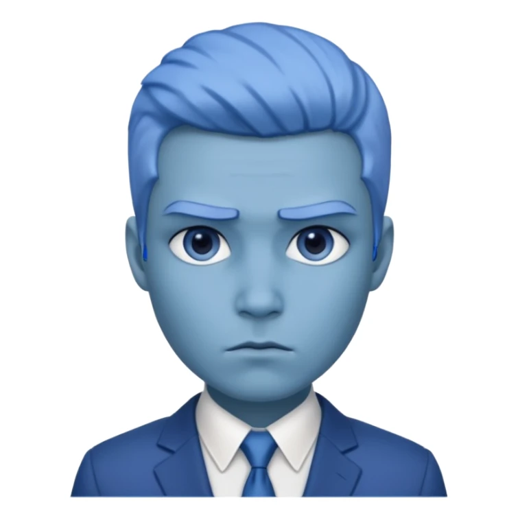 Blue blood correct  image   in professional look sticker