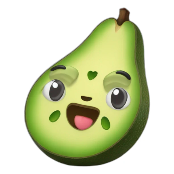 avocado character with heart eyes sticker