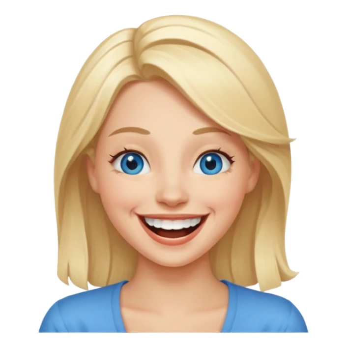 laughing bllonde woman sticker