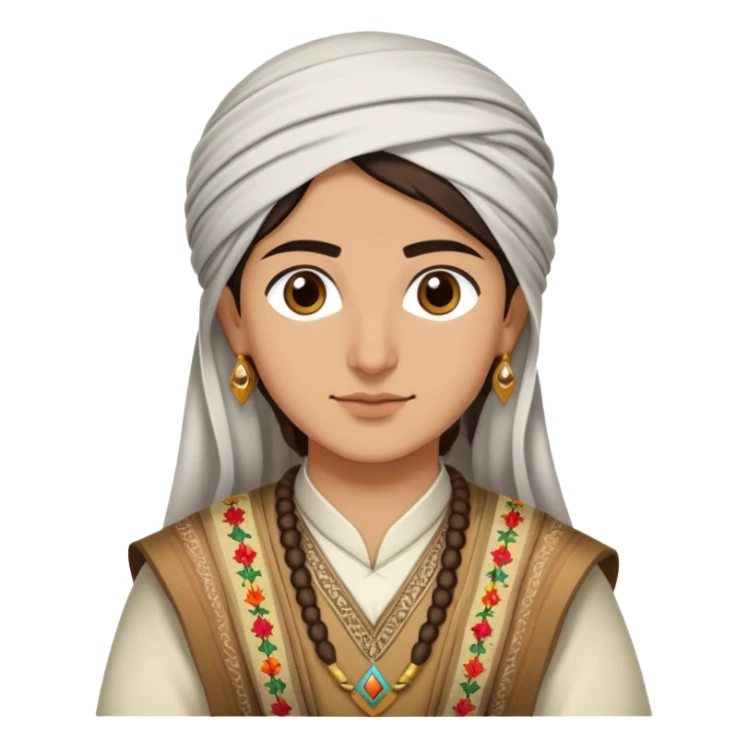 Kurdish person in traditional clothing sticker