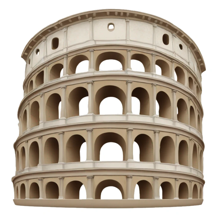 Rome colosseum in apple emoji style sticker