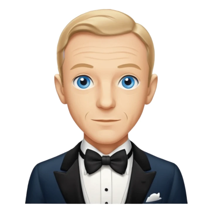 Fred Astaire with blue eyes sticker