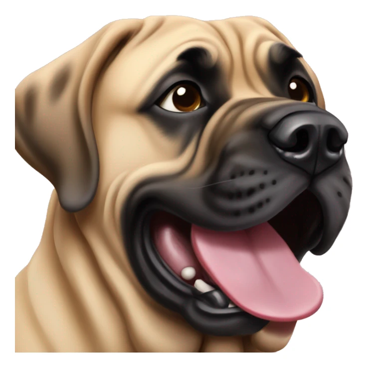 English mastiff tongue out sticker