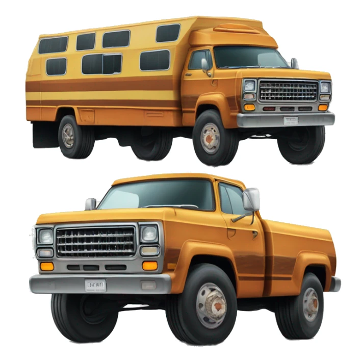 Real 70s Winnebago dually monster truck sticker