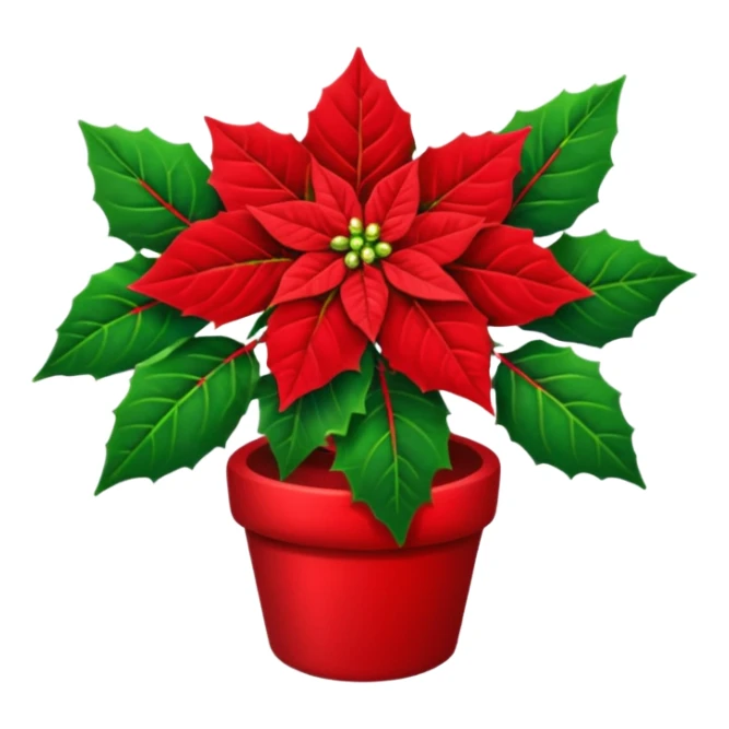 small christmas Poinsettia deco sticker