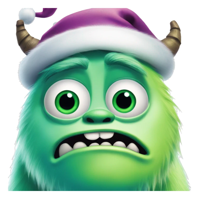 Monsters Inc christmas mood one eye  sticker