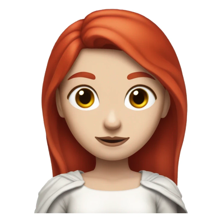 Red haired white girl with a villan like red outfit  sticker