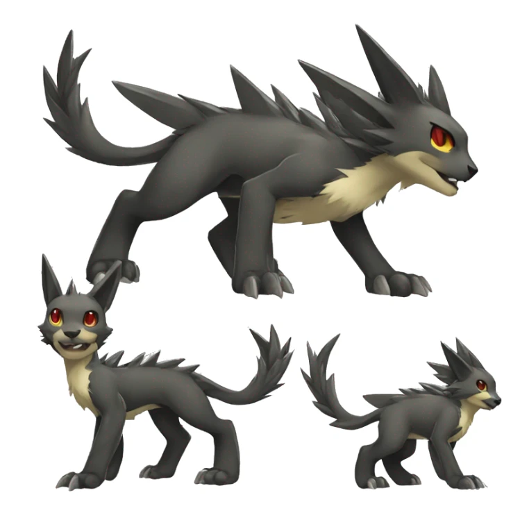 cute cool edgy sharp punk Digimon-Fakemon-animal full body sticker