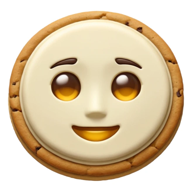 Genji cookie emoji, golden brown color sticker