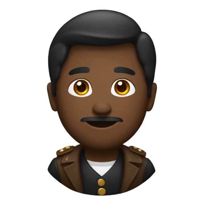 Un homme noir brun en costume sticker