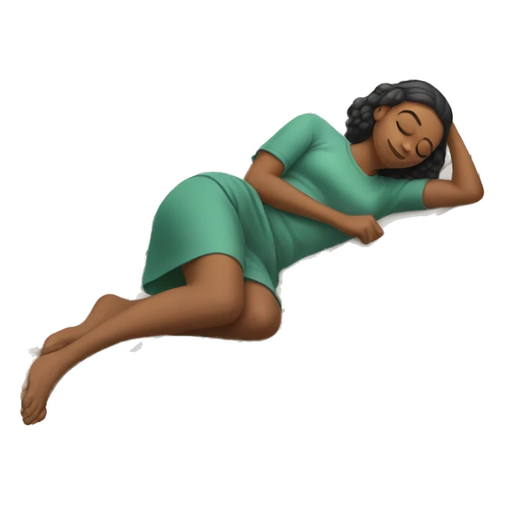 woman laying on her side on a bench propped up by her elbow sticker