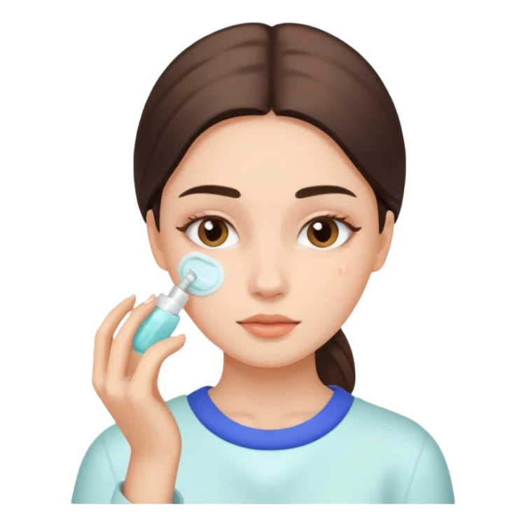 a girl doing her skincare and self care sticker