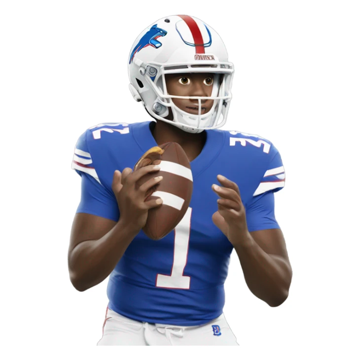 Josh Allen with football sticker