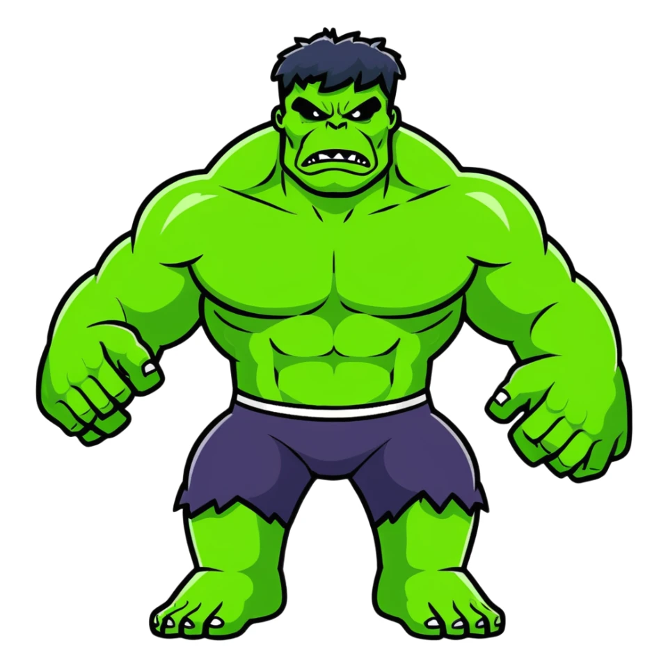 World Breaker Hulk, extremely powerful glowing green Hulk with energy radiating from his body sticker