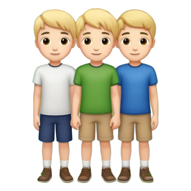 boys enjoying nature together sticker