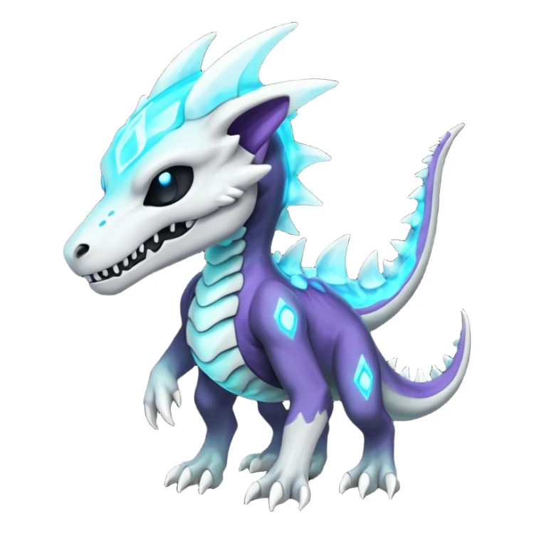 Shiny Bioluminescent Glowing Ethereal Eldritch Marowak-Duskull-Darkdramon-fusion sticker