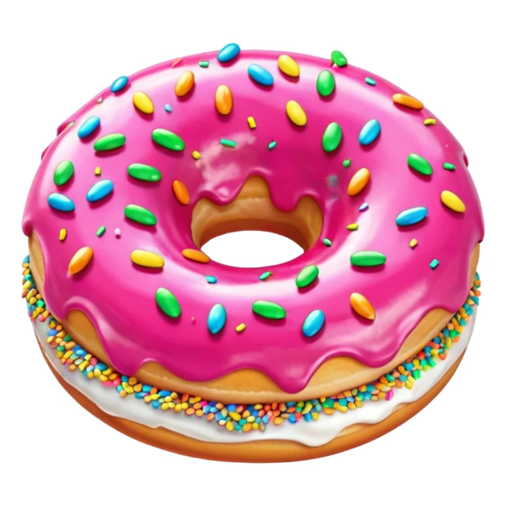 Donut, rose avec des vermicelles sticker