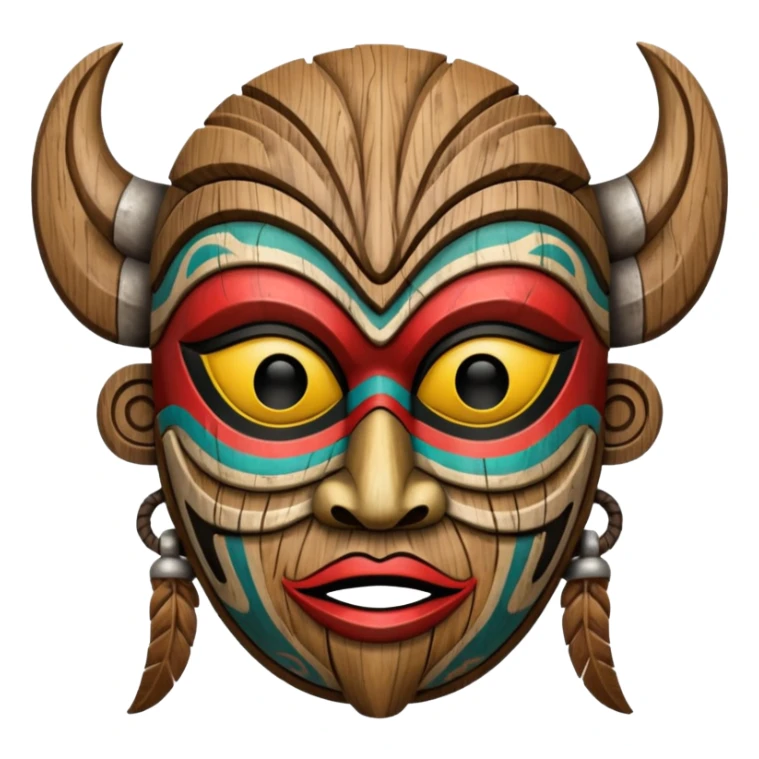 tribal mask sticker