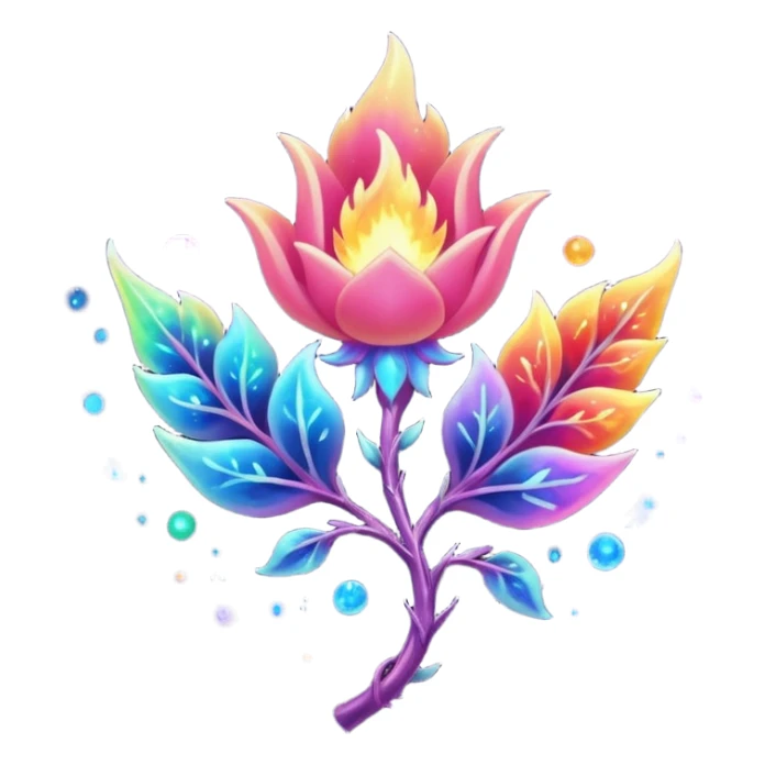 Elemental Forty Fiery Sparky Fierce Colorful Gradient Sparkly Nebular Starry Flaming Viney Rosey Rosy Vinal Dusky Aurorus-Amaura-Auroras-Pokémon-Fakémon-creature sticker