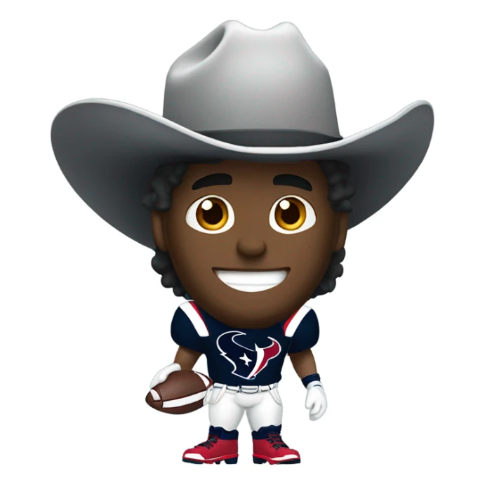 Houston Texans cowboy with football sticker