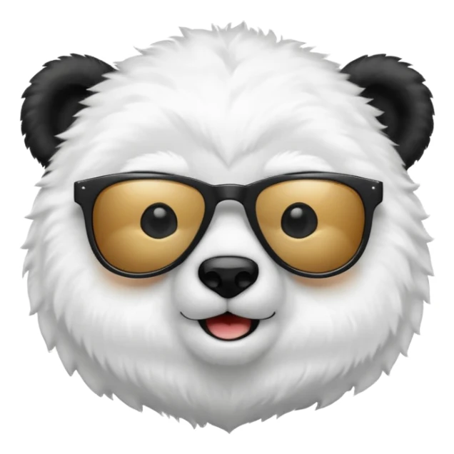 baby polar bear wear black sunglasses sticker