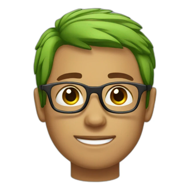 short-haired man with glasses and a green-cheeked conure on his shoulder sticker