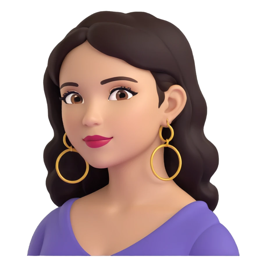stylish Latina woman with hoop earrings sticker