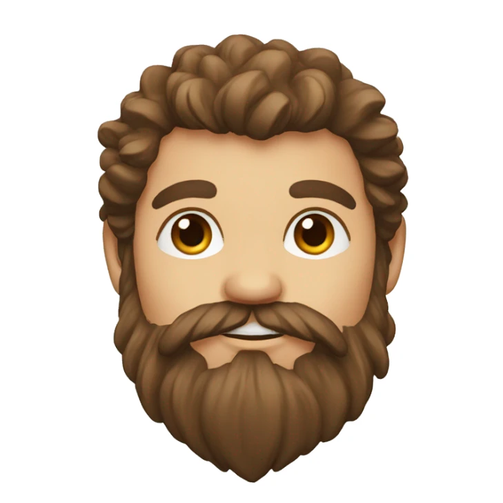 Dwarf with long brown hair and long brown beard sticker