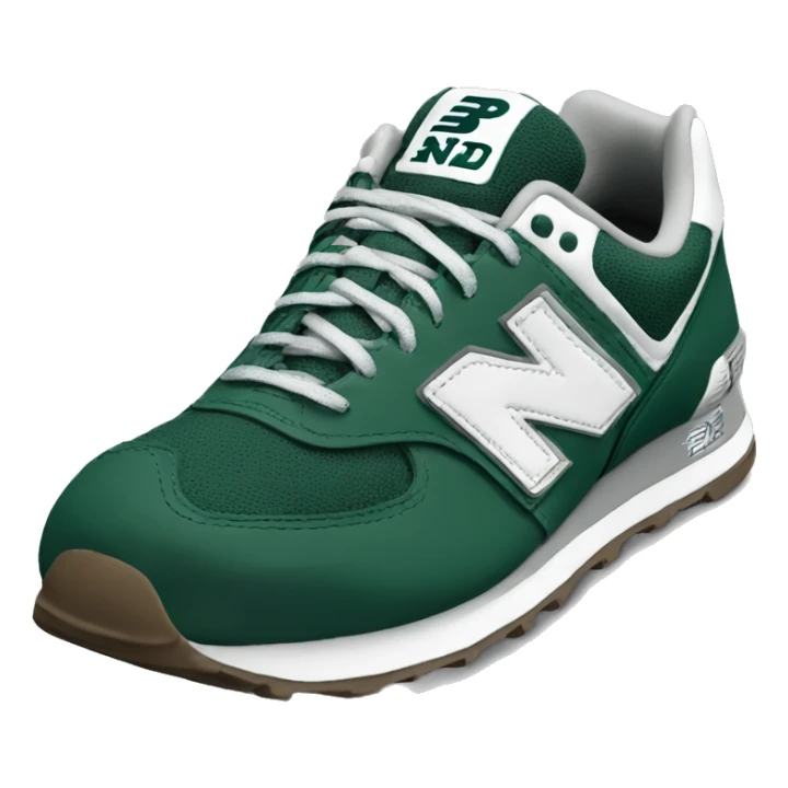 Dark green and white New Balance Shoe sticker