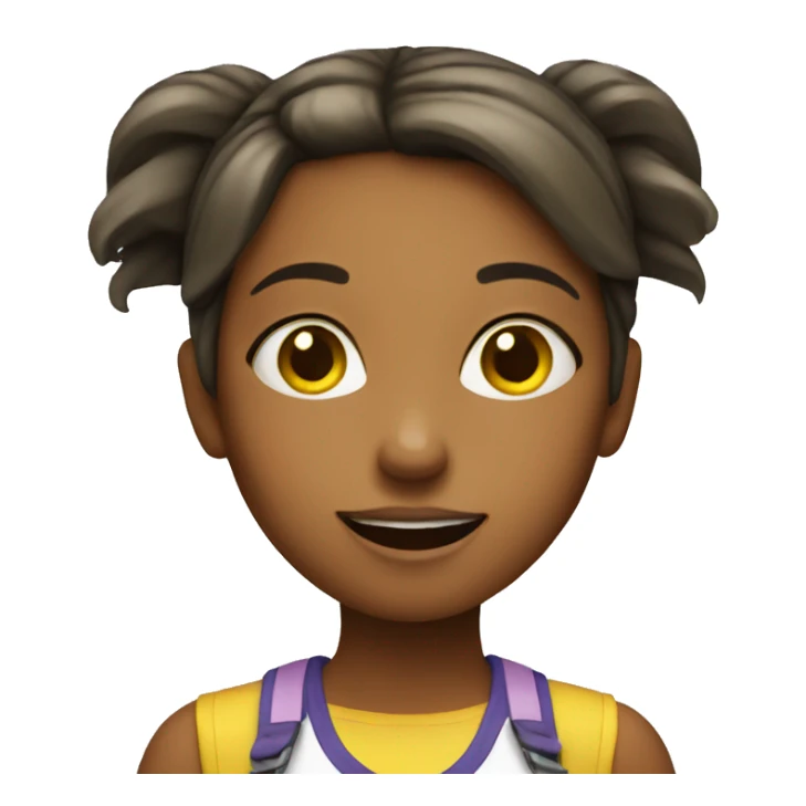 Girl with banana sticker