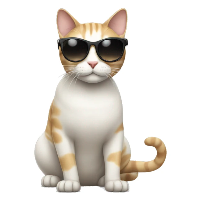 Cat with sunglasses sticker