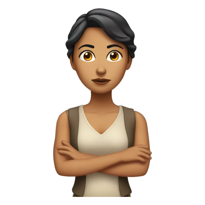 hispanic woman looking disappointed sticker