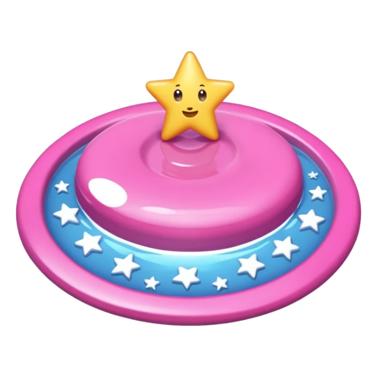 Pink waterhole with star in the middle top sticker