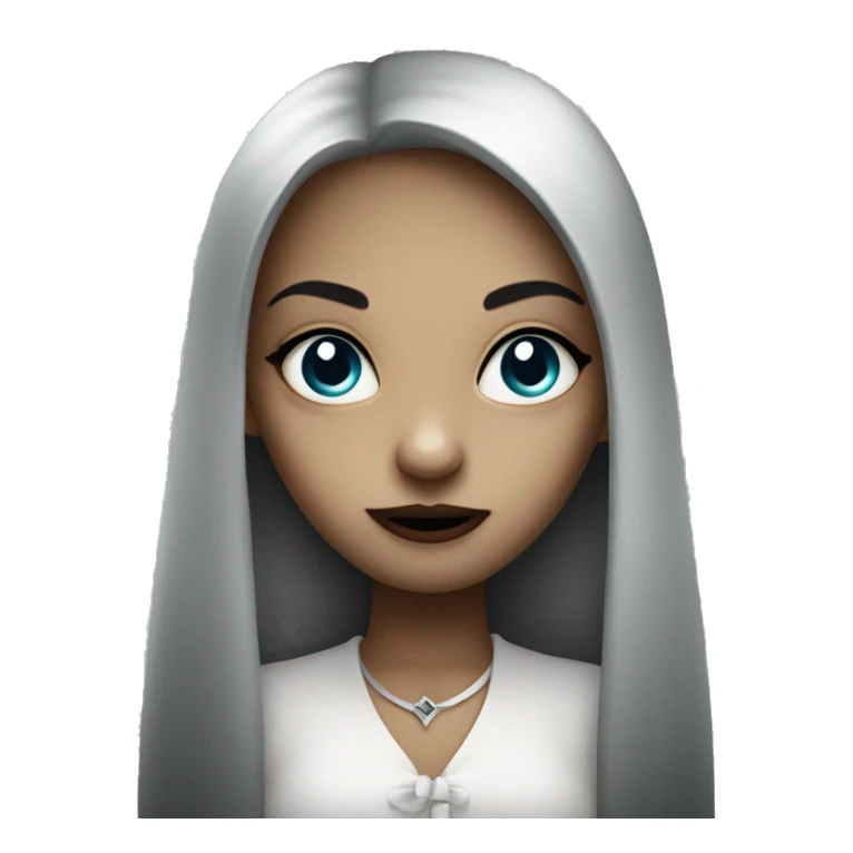 Light shaded girl face vampire but cute  sticker