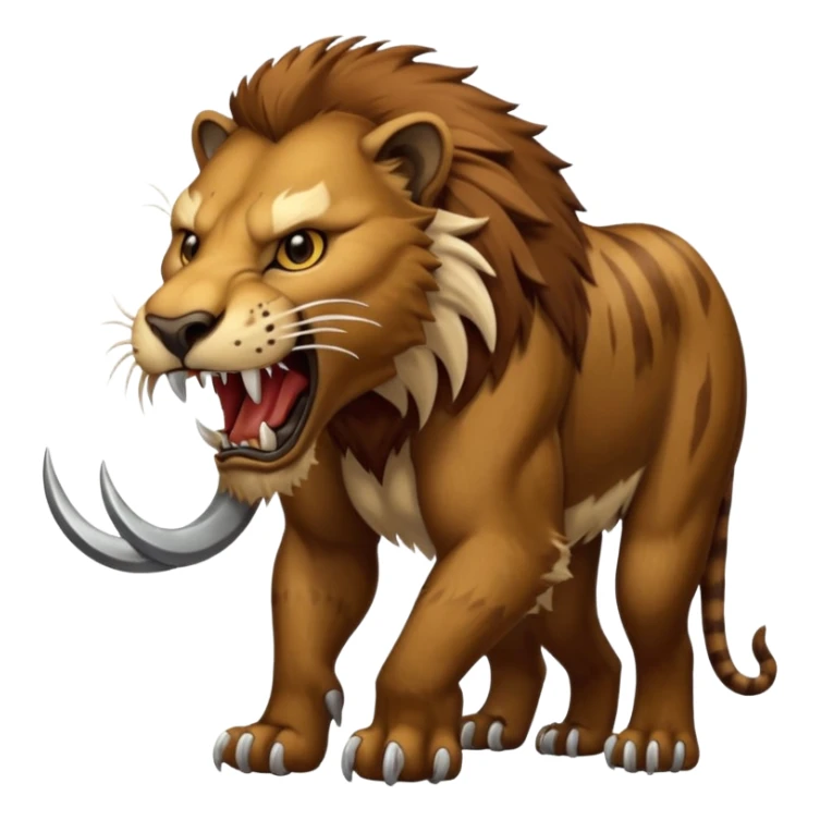 saber-toothed Smilodon, with long teeth sticker