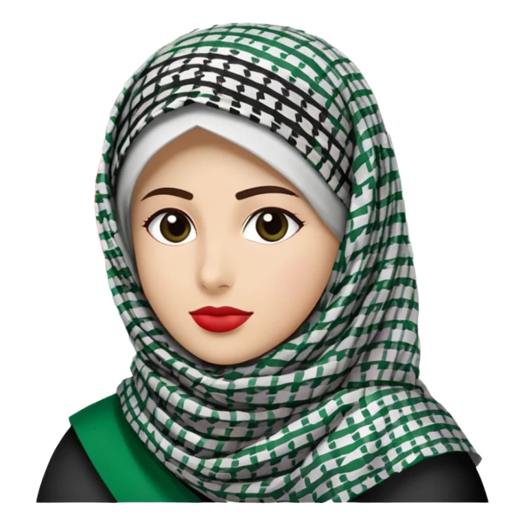 the Palestinian keffiyeh along with the Palestine flag sticker