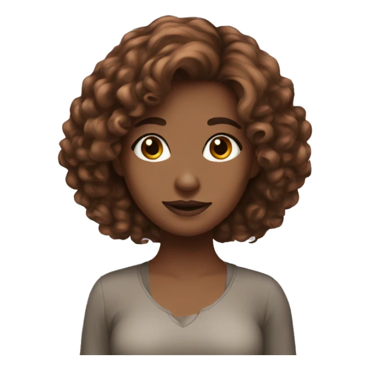 beautiful brown-haire girl sticker