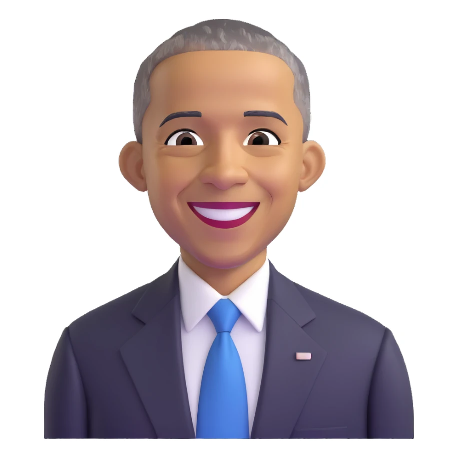Barack Obama smiling sticker