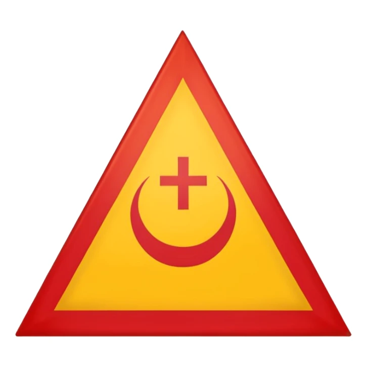 Emoji of the Sicilian Flag sticker