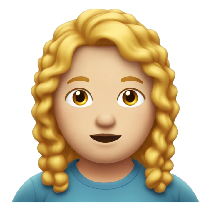 Obese, freckled, with golden hair sticker