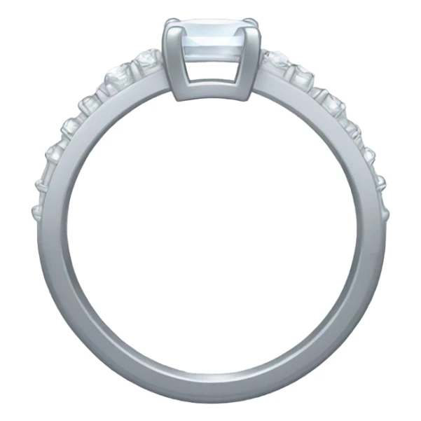 A RULER BEHIND A SILVER ENGAGEMENT RING, MEASURING THE INTERNAL DIAMETER OF THE RING sticker