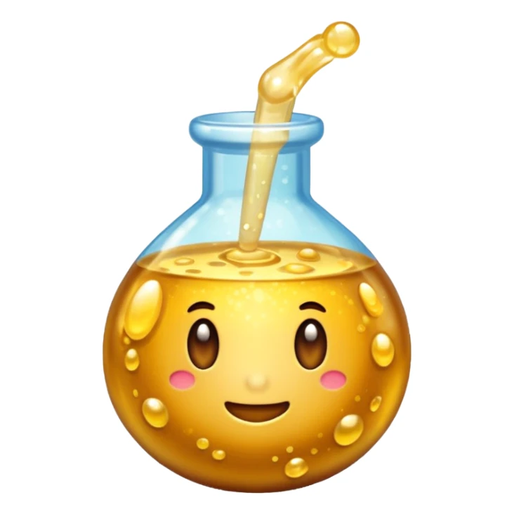 pixelated emoji of a golden potion pIXELS BLURRY sticker