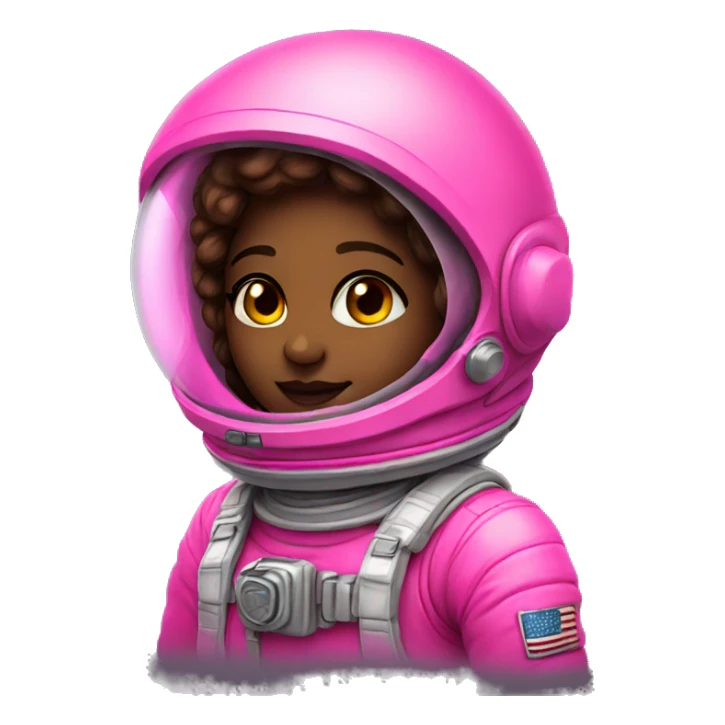 an astronaut neon pink female  sticker