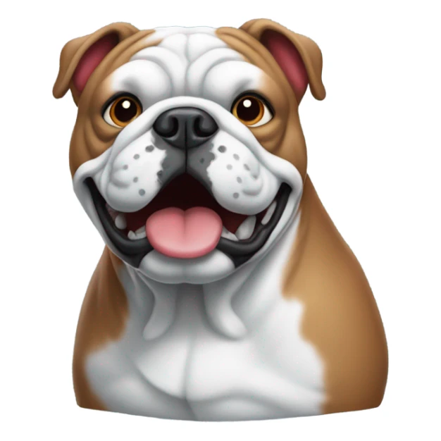 Blue and Red Bull dog sticker