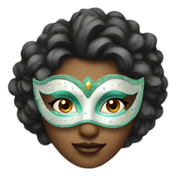 woman with carnival mask  sticker