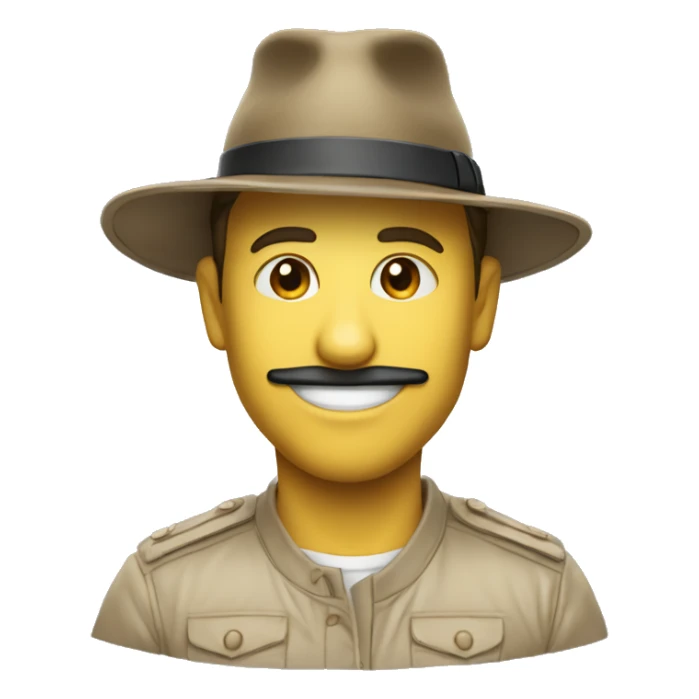 Merde avec un chapeau sur la tete sticker