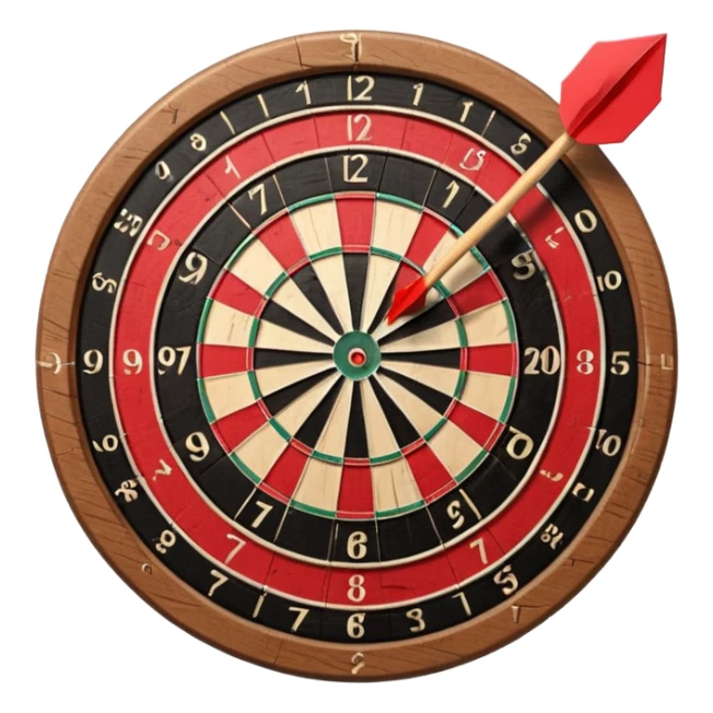 classic dartboard red and black with arrow in the center sticker