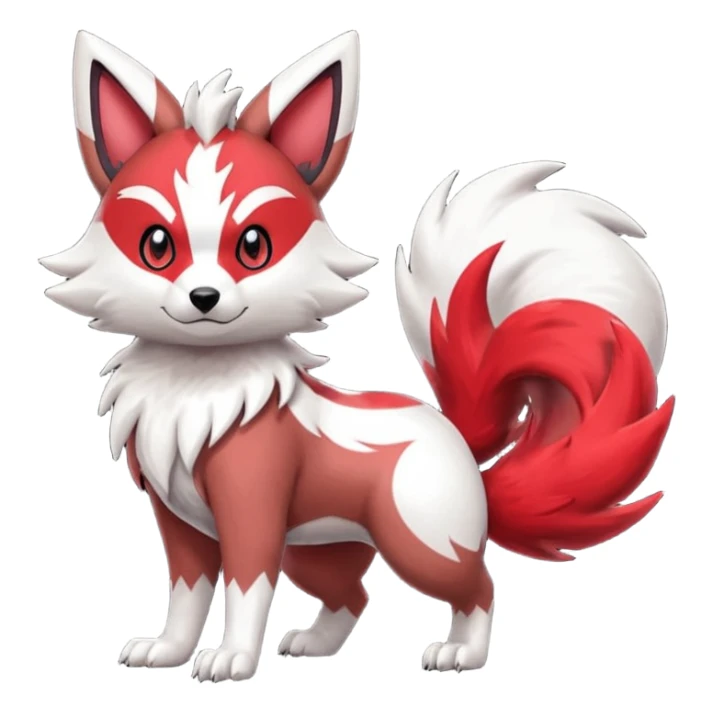 Lycanroc-Zangoose-Zorua-Furret-fusion sticker