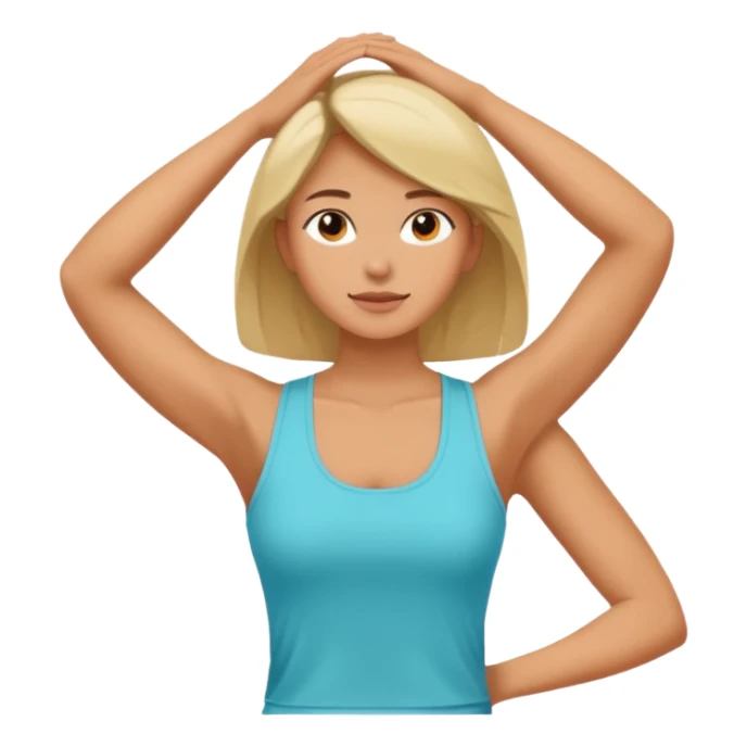 The woman who just woke up is stretching lazily sticker