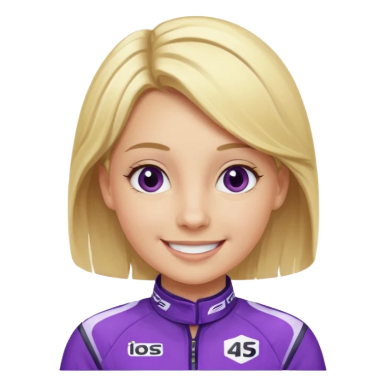 girl blonde, Race Driver purple cloth sticker
